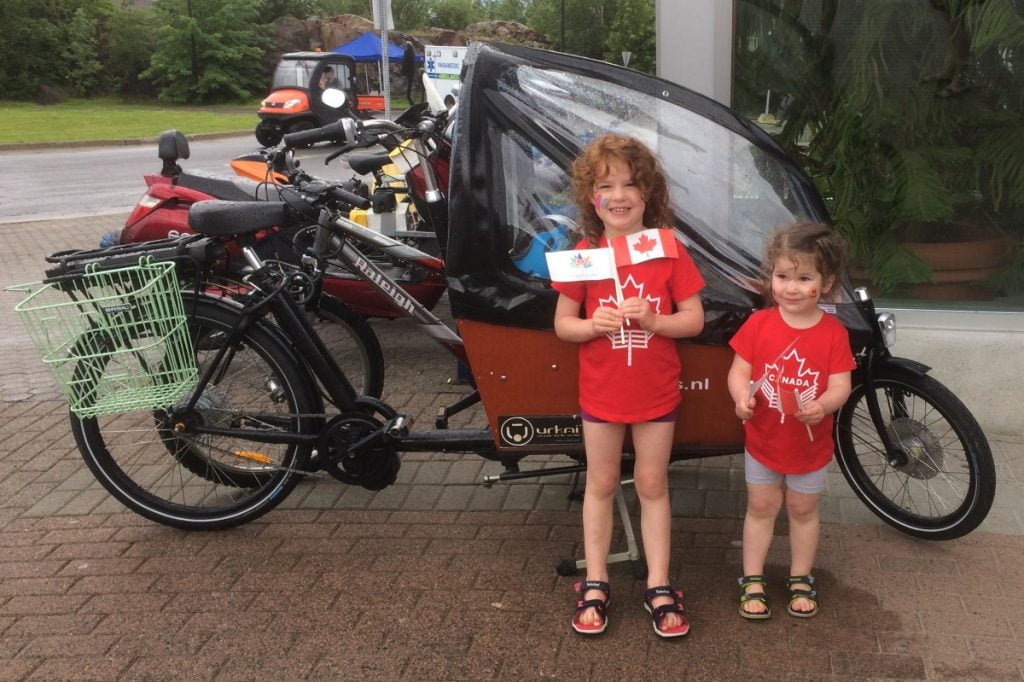 Bakfiet bicycle as family minivan